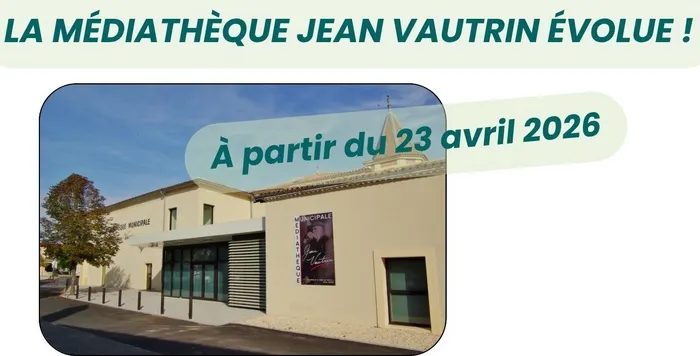 Visuel du flyer annonçant la fermeture temporaire de la médiathèque