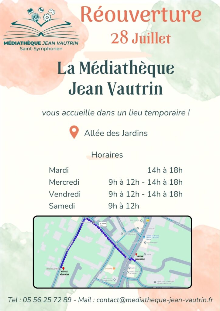 Affiche annonçant la réouverture allée de jardins pour le 28 juillet 2026