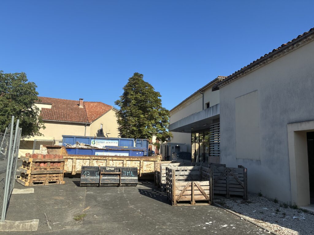Photo des travaux de la médiathèque