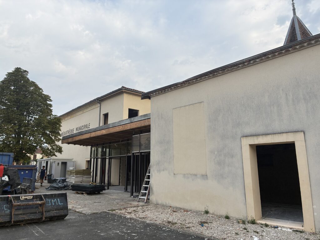 photo des travaux de la médiathèque