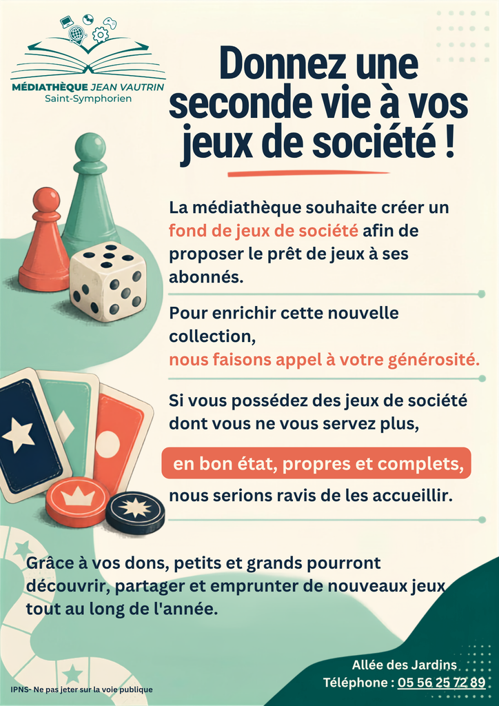 Flyer appel aux dons de jeux
